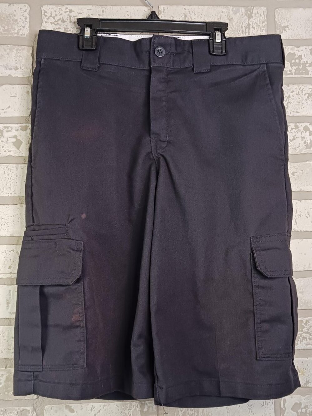 Dickies Cargo Shorts Mens Size 32 Black Relaxed Fit Work Shorts (Read)